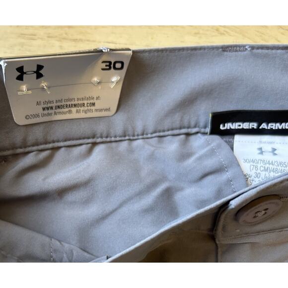 NEW Under Armour Men’s Golf Shorts Chino Flat Front Gray Heat Gear Casual $60 - Picture 9 of 11